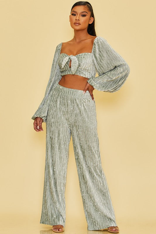Velvet Stripe Lounge Set